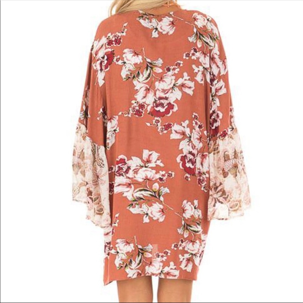 Boho Bloom Kimono Floral Print Rustic - Picture 6 of 8